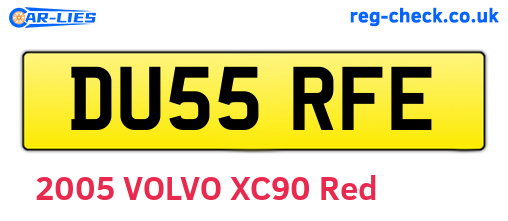 DU55RFE are the vehicle registration plates.