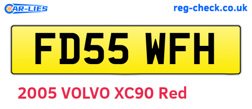 FD55WFH are the vehicle registration plates.