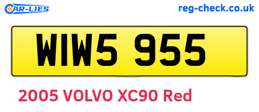 WIW5955 are the vehicle registration plates.