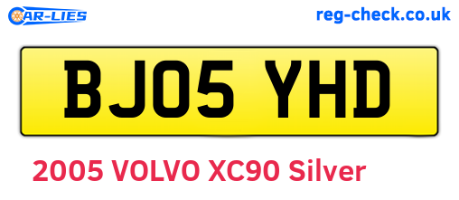 BJ05YHD are the vehicle registration plates.