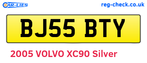 BJ55BTY are the vehicle registration plates.