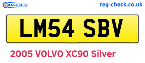 LM54SBV are the vehicle registration plates.