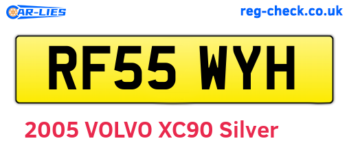 RF55WYH are the vehicle registration plates.
