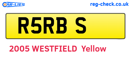 R5RBS are the vehicle registration plates.