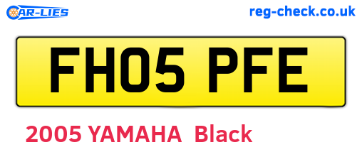 FH05PFE are the vehicle registration plates.