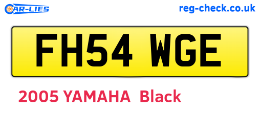 FH54WGE are the vehicle registration plates.