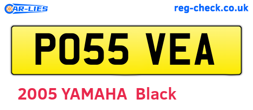 PO55VEA are the vehicle registration plates.