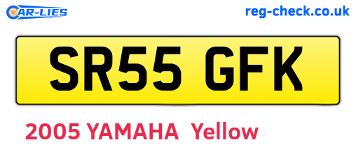 SR55GFK are the vehicle registration plates.