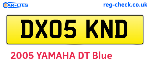 DX05KND are the vehicle registration plates.