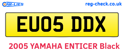 EU05DDX are the vehicle registration plates.