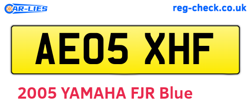 AE05XHF are the vehicle registration plates.