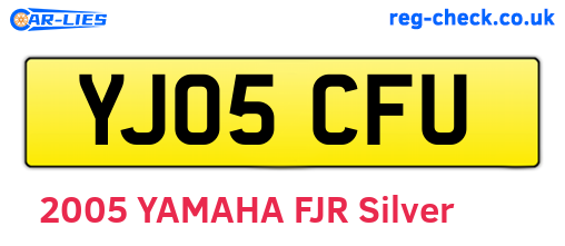 YJ05CFU are the vehicle registration plates.