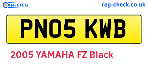 PN05KWB are the vehicle registration plates.