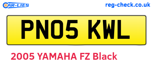 PN05KWL are the vehicle registration plates.