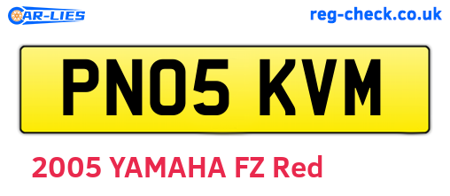 PN05KVM are the vehicle registration plates.