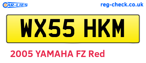 WX55HKM are the vehicle registration plates.