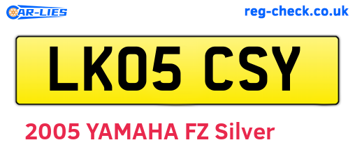 LK05CSY are the vehicle registration plates.