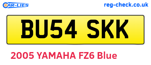 BU54SKK are the vehicle registration plates.