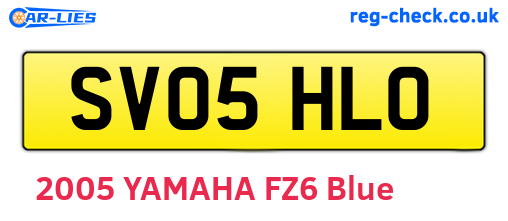 SV05HLO are the vehicle registration plates.