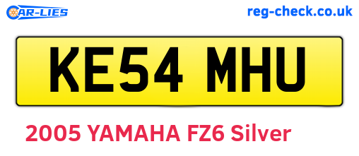 KE54MHU are the vehicle registration plates.