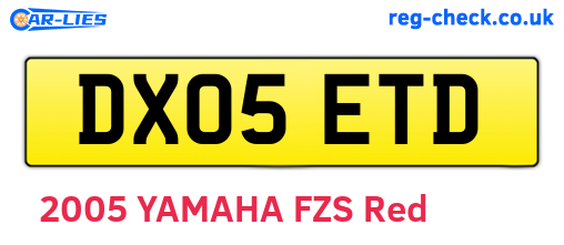 DX05ETD are the vehicle registration plates.