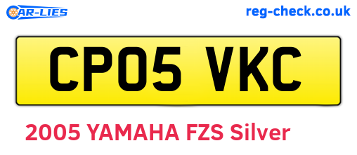 CP05VKC are the vehicle registration plates.