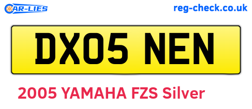 DX05NEN are the vehicle registration plates.