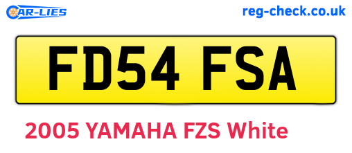 FD54FSA are the vehicle registration plates.