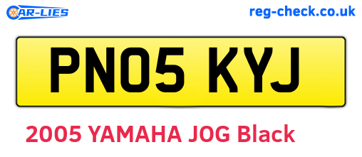 PN05KYJ are the vehicle registration plates.
