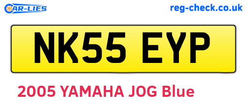 NK55EYP are the vehicle registration plates.