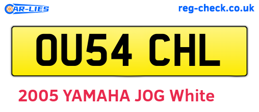 OU54CHL are the vehicle registration plates.