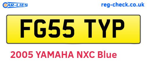 FG55TYP are the vehicle registration plates.