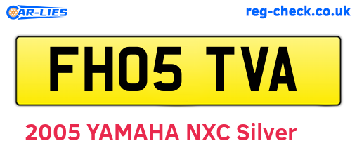 FH05TVA are the vehicle registration plates.