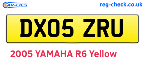 DX05ZRU are the vehicle registration plates.