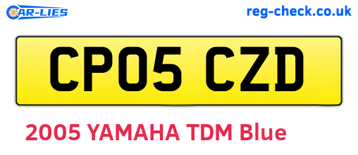 CP05CZD are the vehicle registration plates.