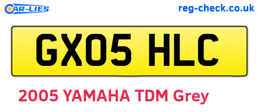 GX05HLC are the vehicle registration plates.