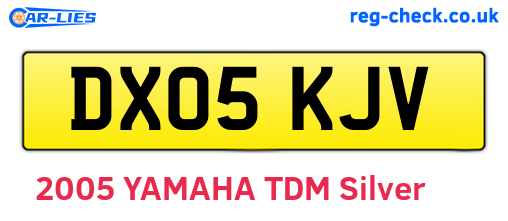 DX05KJV are the vehicle registration plates.