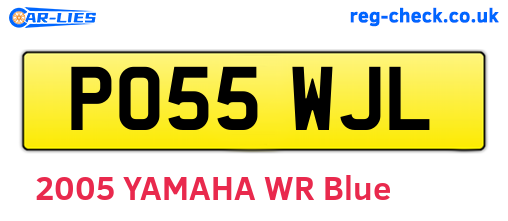 PO55WJL are the vehicle registration plates.