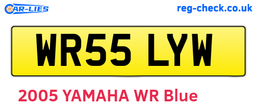 WR55LYW are the vehicle registration plates.