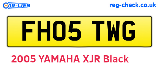 FH05TWG are the vehicle registration plates.