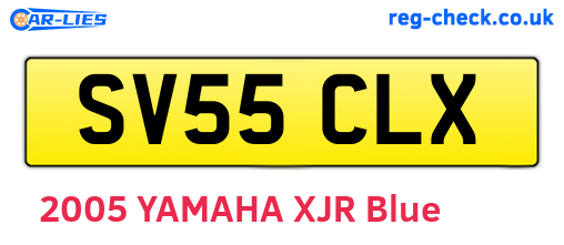 SV55CLX are the vehicle registration plates.