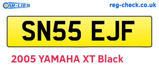 SN55EJF are the vehicle registration plates.