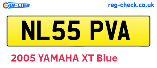 NL55PVA are the vehicle registration plates.