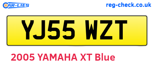 YJ55WZT are the vehicle registration plates.