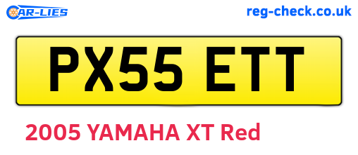 PX55ETT are the vehicle registration plates.