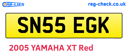 SN55EGK are the vehicle registration plates.
