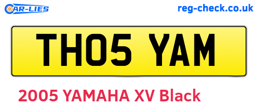 TH05YAM are the vehicle registration plates.
