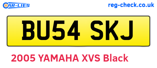 BU54SKJ are the vehicle registration plates.