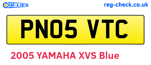 PN05VTC are the vehicle registration plates.