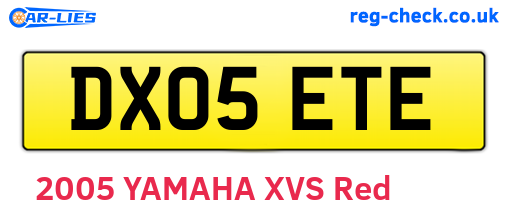 DX05ETE are the vehicle registration plates.